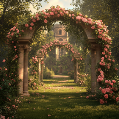 Sunlit Garden Scene