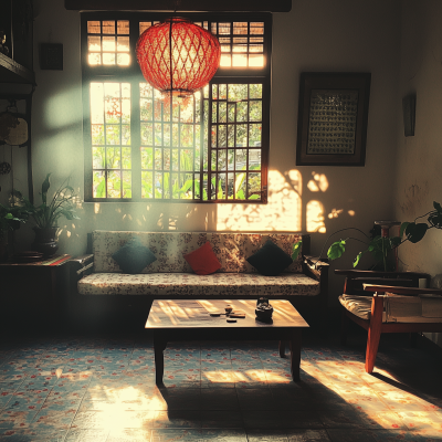 Vintage Vietnamese Living Room