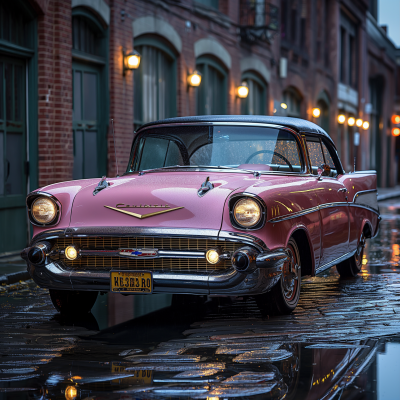 Pink 1957 Chevy