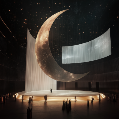 Futuristic Lunar Stage
