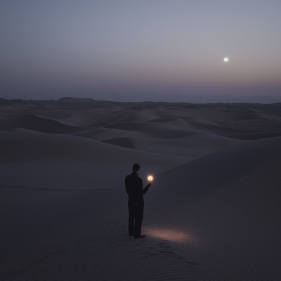 Twilight Desert Scene