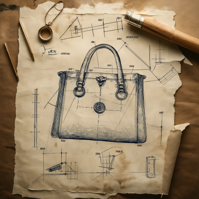 Blueprint of a Lady Bag