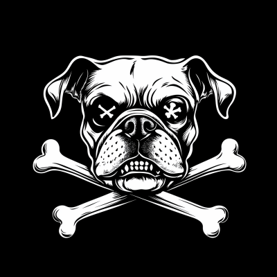 Georgia Bulldogs Skull and Crossbones
