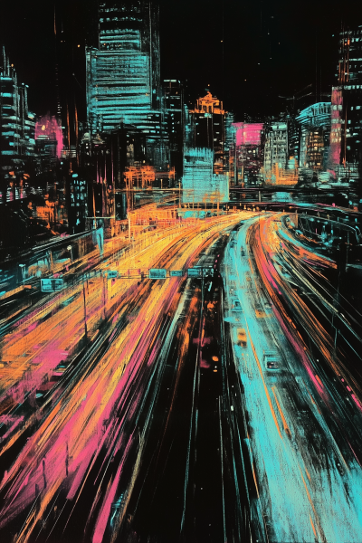 City Highway at Night