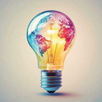 Glowing Light Bulb Illustration