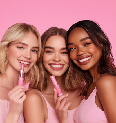 Diverse Models with Cosmetic Product