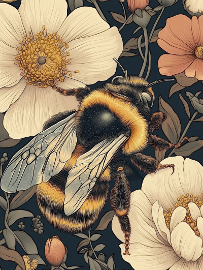 Bee on Flowers