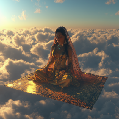 Floating Sorceress in the Sky