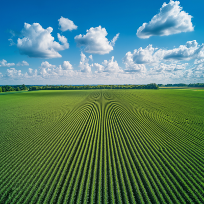 Aerial View of Cornfields