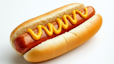 Simple Hot Dog with Mustard