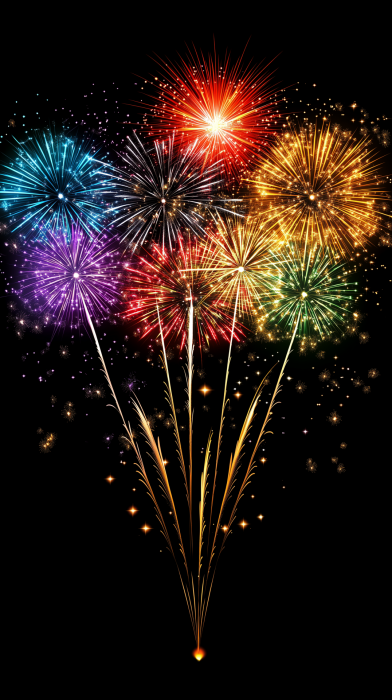 Festive Fireworks Background