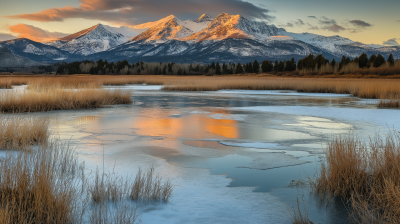 Icy Mountain Landscape