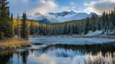 Icy Mountains Landscape