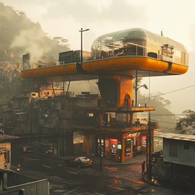 Futuristic Gas Station in Brazil