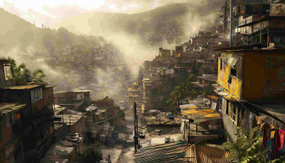 Futuristic Favela Street