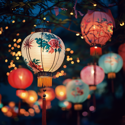 Night Portrait of Lanterns