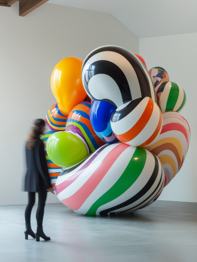 Abstract Kaws Inspired Balloon Sculpture