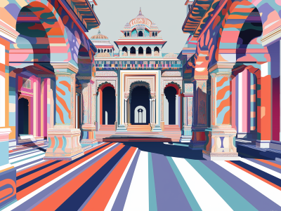 Abstract Hindu Temples