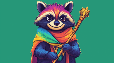 Rainbow Raccoon