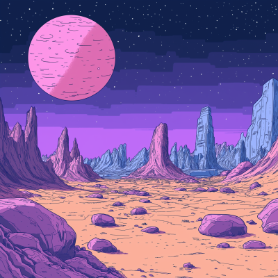 Futuristic Planet Landscape