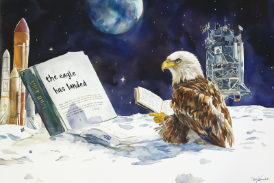 Bald Eagle Dreaming of the Moon