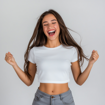 Playful Dance in White