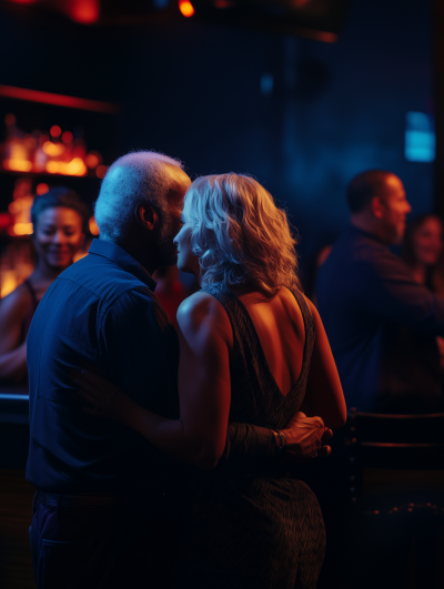 Diverse Couples in Nightclub