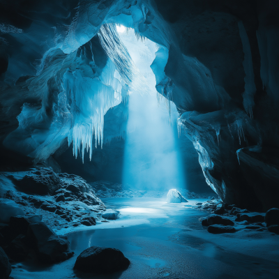 Icy Cave Blue Light