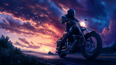 Nighttime Motorcycle Ride