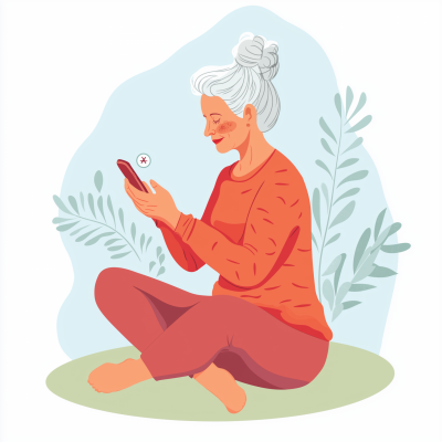 Older Woman in Pilates Clothes