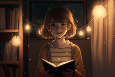 Girl with Short to Medium Hair