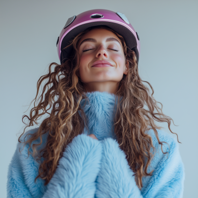 Smiling Woman with Helmet