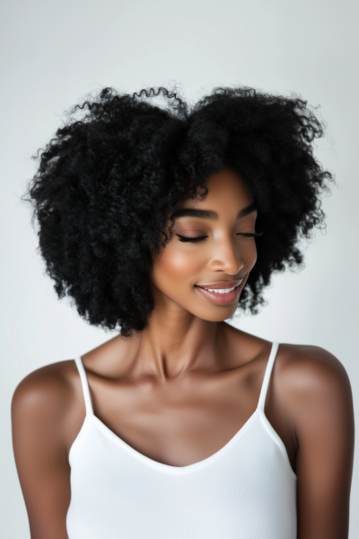 Smiling Beauty with Afro