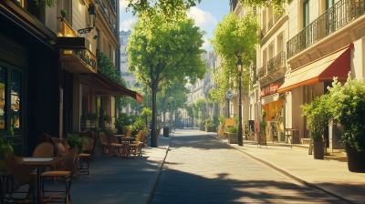 Sunny Parisian Street