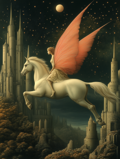 Fairy on Pegasus