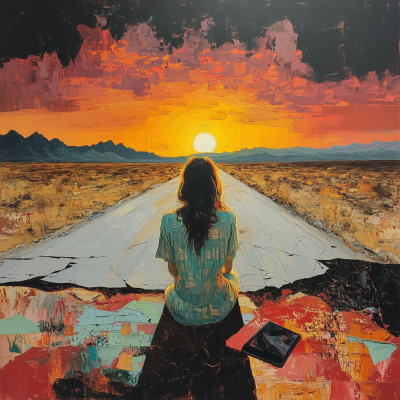 Desert Sunset Reflection