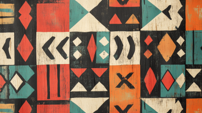 Abstract African Mud Cloth Pattern