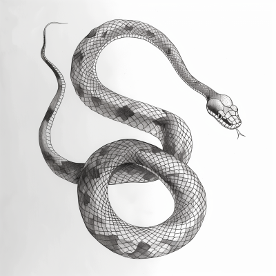 Long Snake Drawing