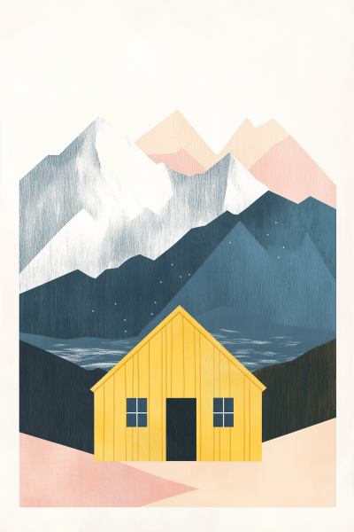 Nordic Cabin Illustration