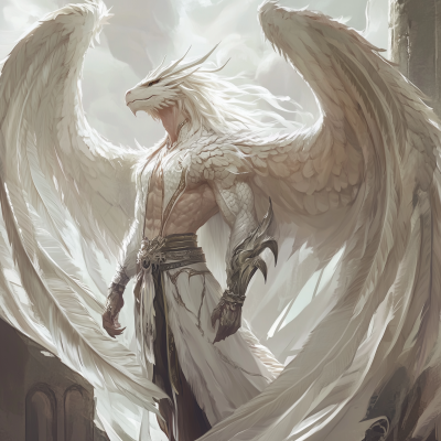 Majestic White Dragon