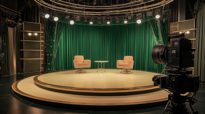 Retro TV Studio Shot