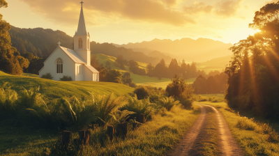 New Zealand Sunrise Landscape