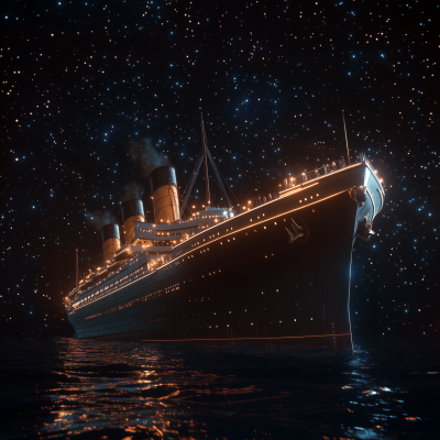 Futuristic Titanic Spaceship