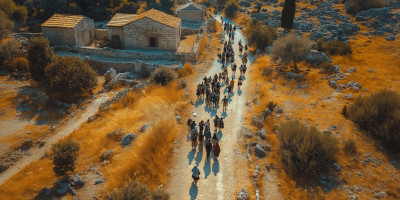 Aerial View of Ancient Pilgrimage