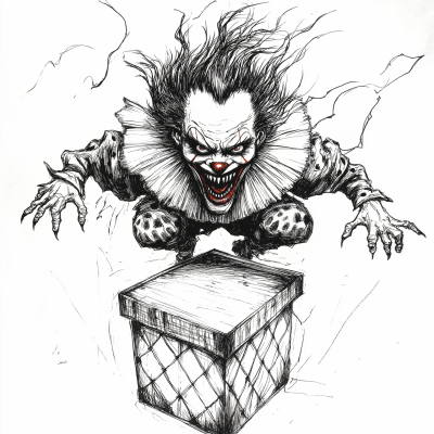 Sinister Clown Illustration