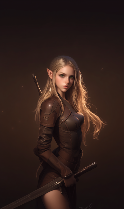 Worried Elf Character