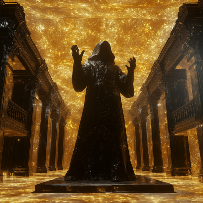 Mysterious Hooded Statue