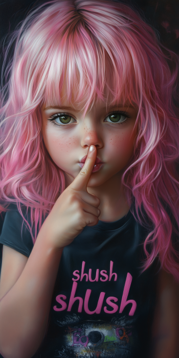 Little Girl Making Shush Gesture
