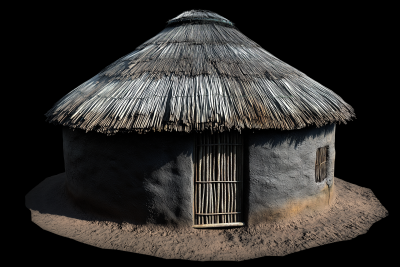 Circular African Mud Hut