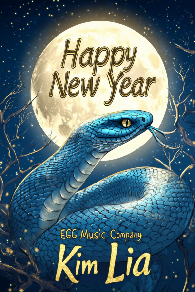 Blue Snake Under Moonlight